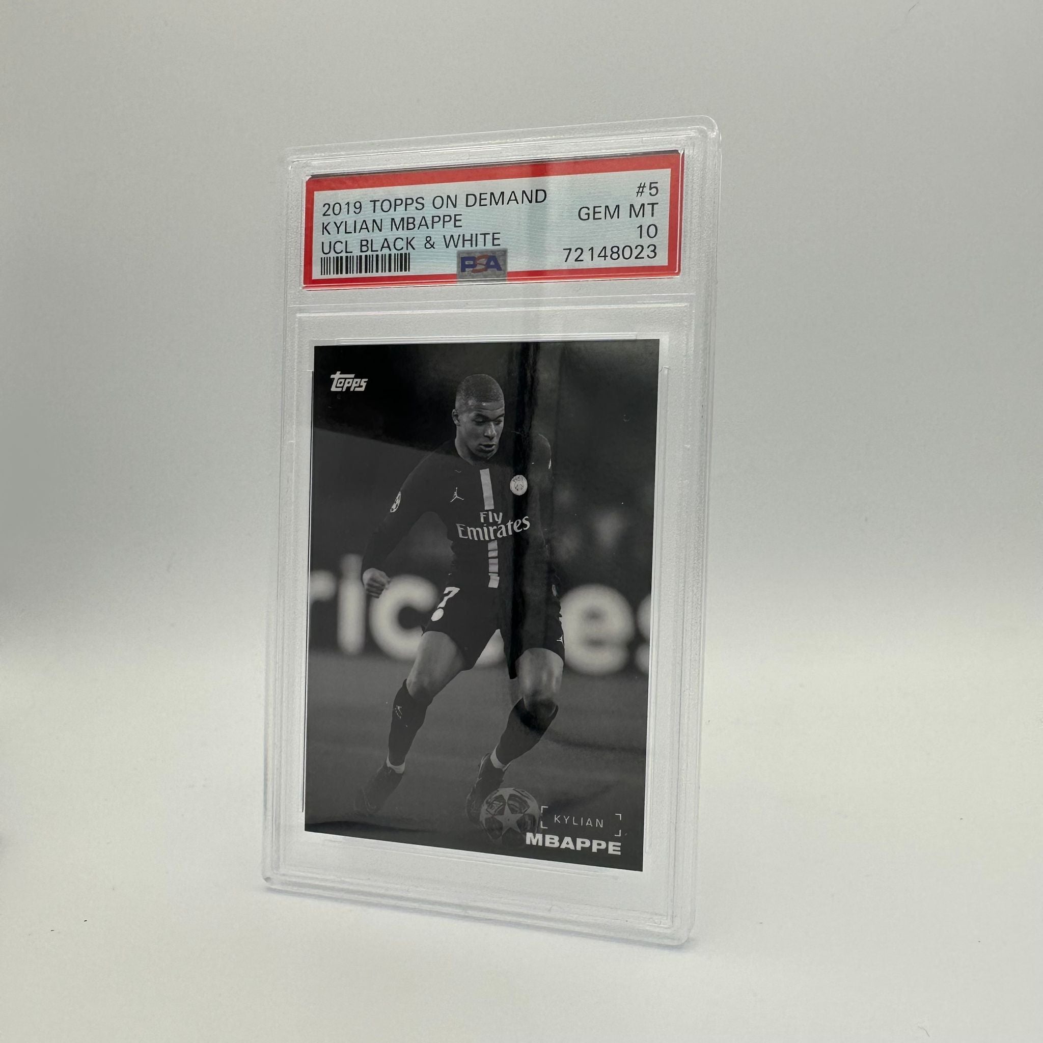 PSA 10 - Kylian Mbappé #5 - UEFA Champions League Black & White