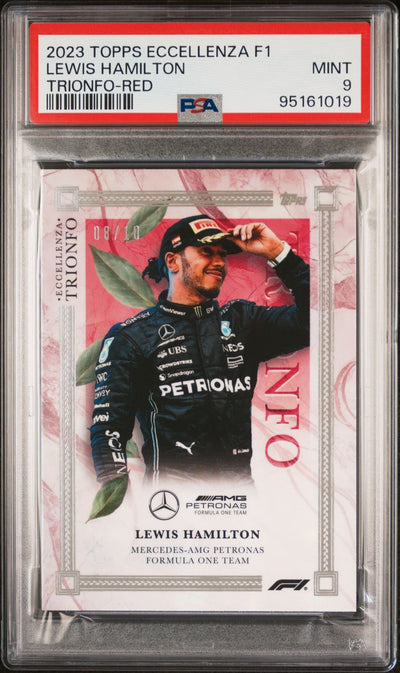 PSA 9 - 08/10 Lewis Hamilton - 2023 Topps Eccellenza - Trionfo - Red