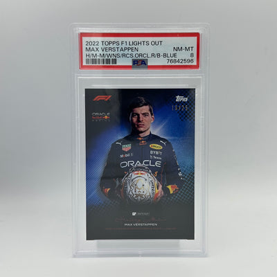 PSA 8 - 16/25 Max Verstappen - History Maker - Most Wins And Races - Blue