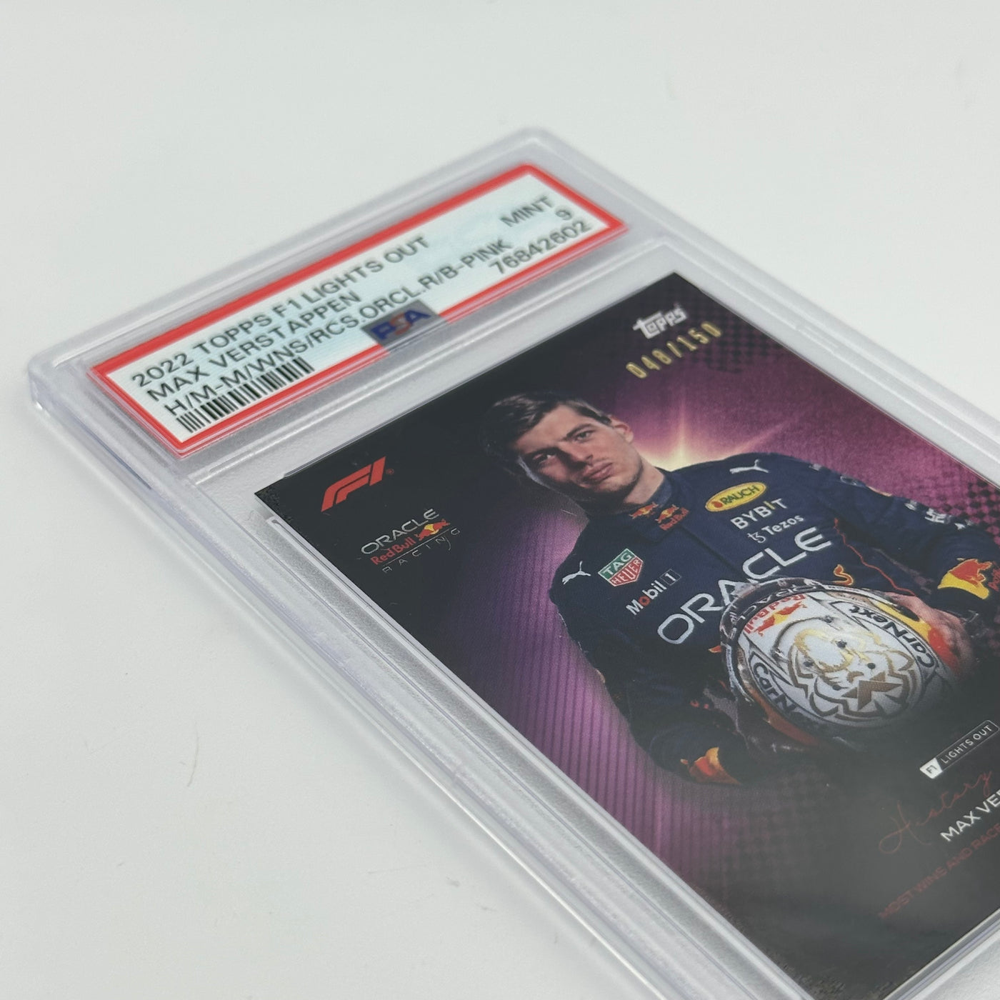 PSA 9 - 048/150 Max Verstappen - History Maker - Most Wins And Races - Pink