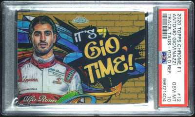 PSA 10 - 1/50 - Antonio Giovinazzi #12 - Track Tags - Gold - 2020 Topps Chrome F1