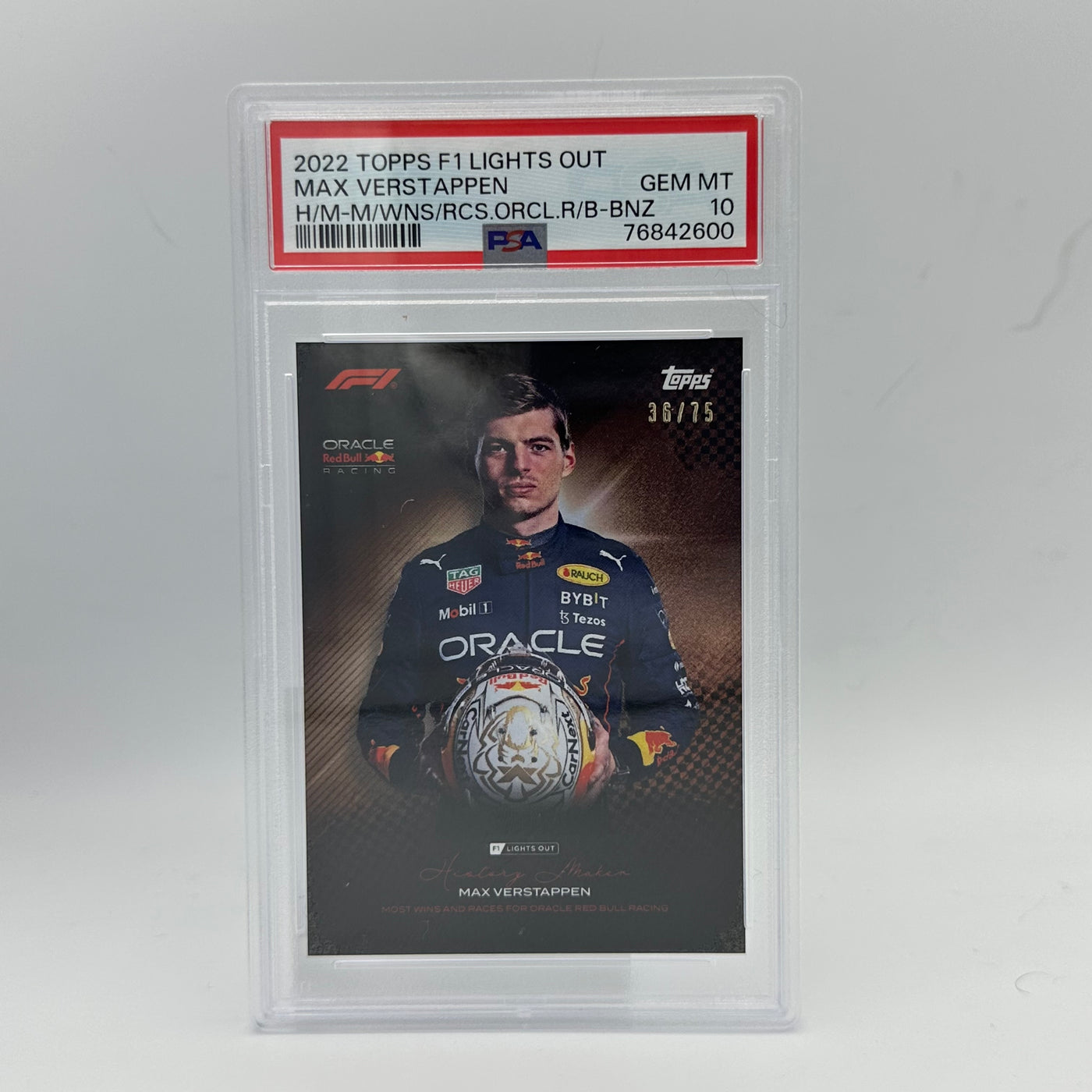 PSA 10 - /75 Max Verstappen - History Maker - Bronze