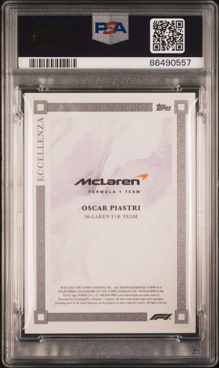 PSA 10 - /25 Oscar Piastri - 2023 ToppsF1 Eccellenza - Purple