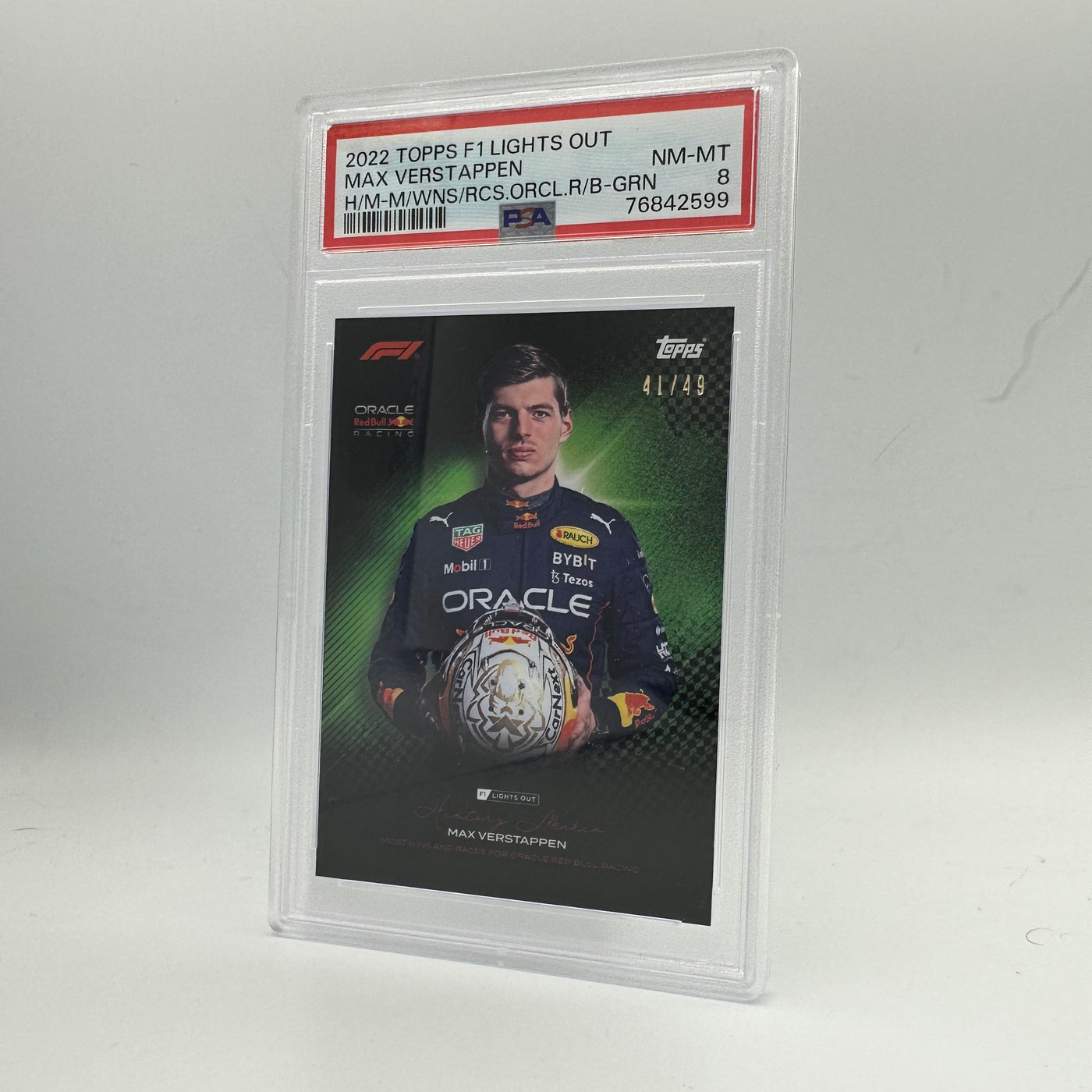 PSA 8 - /49 Max Verstappen - History Maker - Most Wins And Races - Green