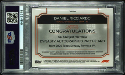 PSA 10 - /10  Daniel Ricciardo #DAP-DR - Auto Patch - 2020 Topps Dynasty F1