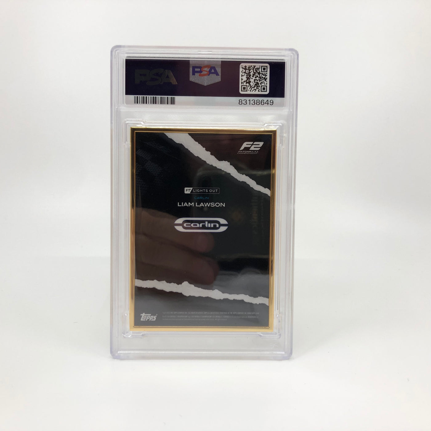 1/1 Gold Frame - Liam Lawson - F2 Driver - 2022 Lights Out - PSA 5