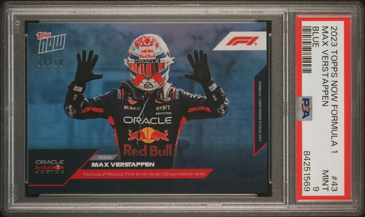 PSA 9 - /10 Max Verstappen #43 - Blue - 2023 Topps Now F1