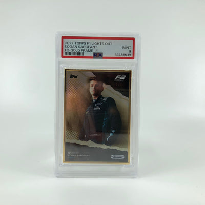 1/1 Gold Frame - Logan Sargeant - F2 Driver - 2022 Lights Out - PSA 9