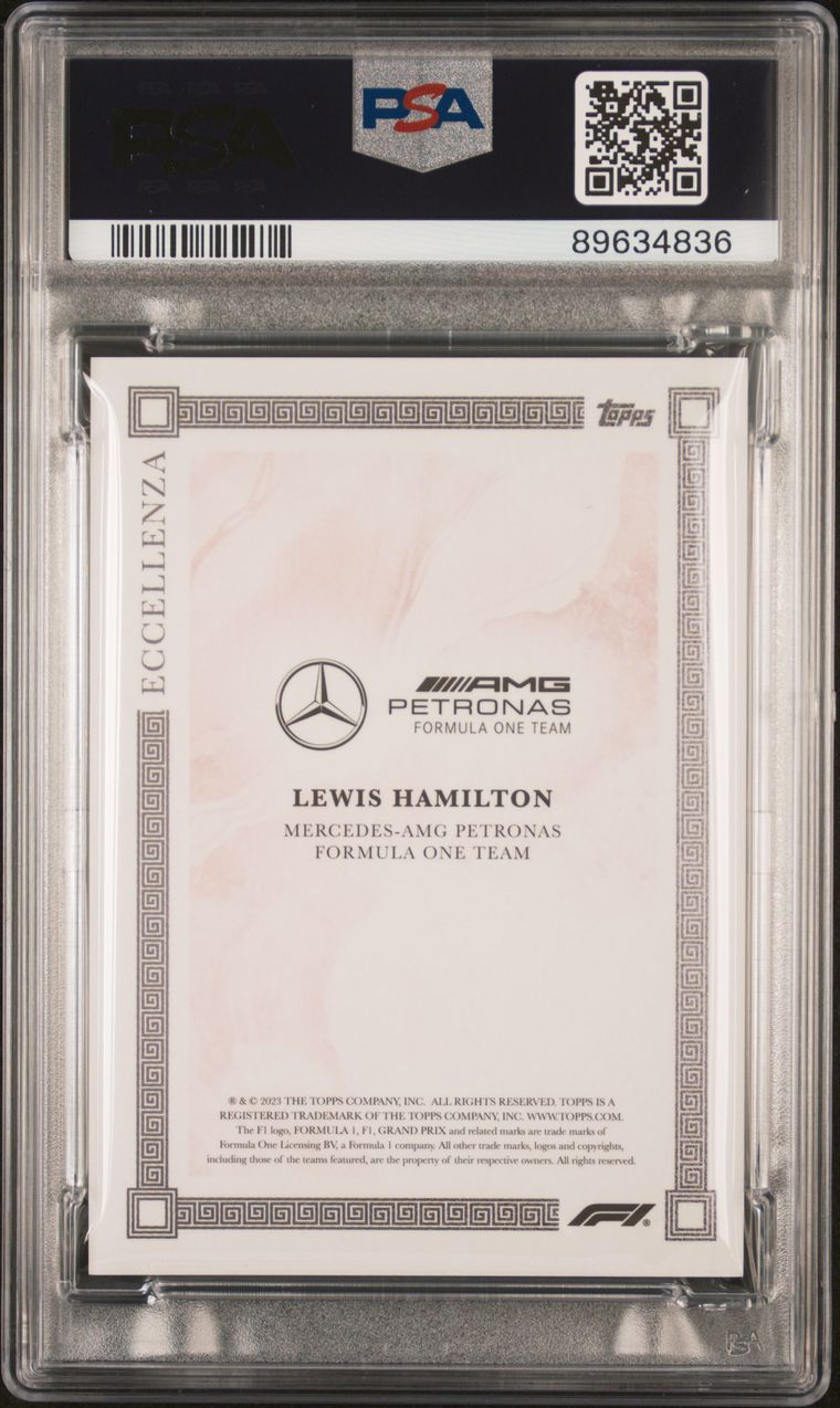 PSA 9 - 06/10 Lewis Hamilton - Red - 2023 Topps Eccellenza F1