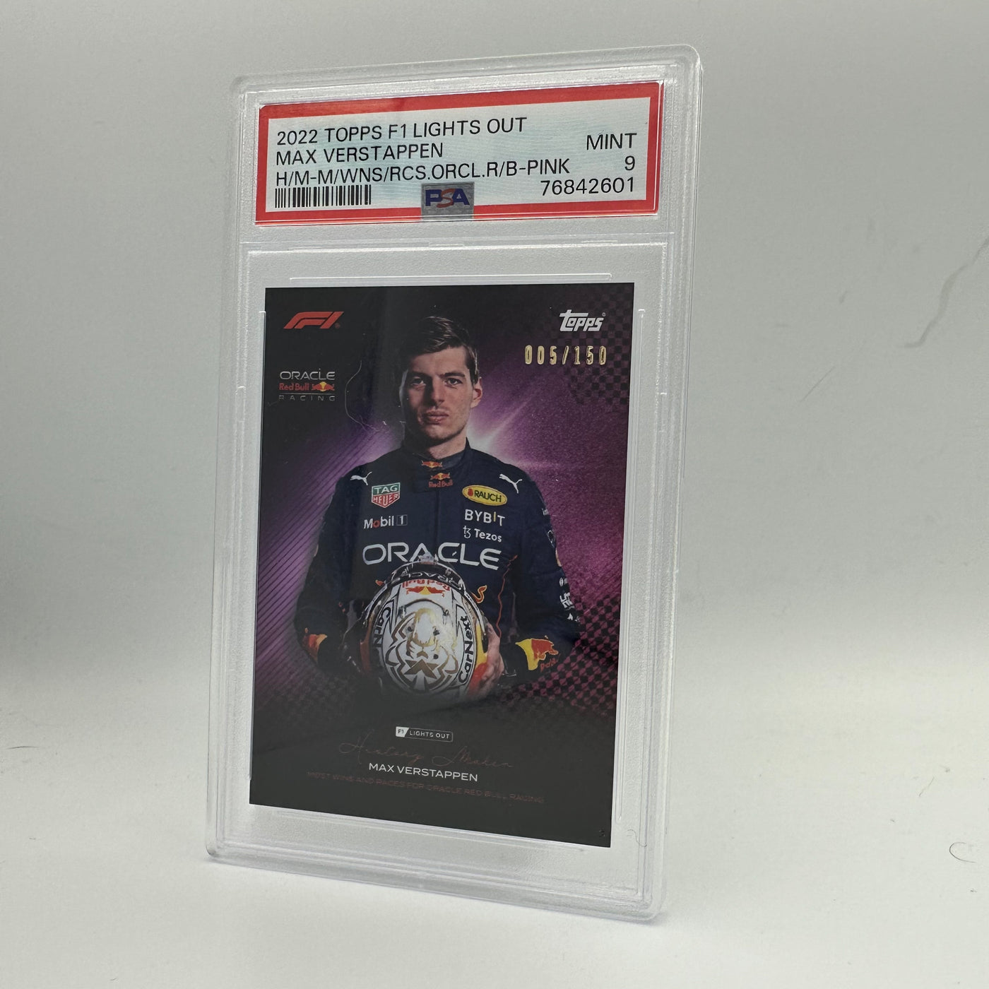 PSA 9 - 005/150 Max Verstappen - History Maker - Most Wins And Races - Pink