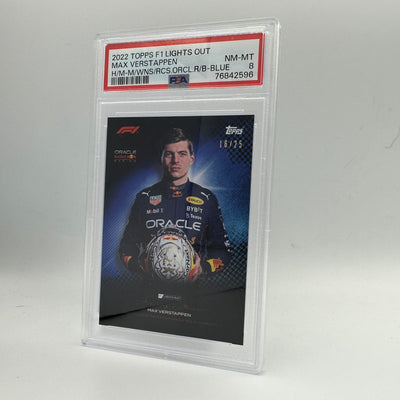 PSA 8 - 16/25 Max Verstappen - History Maker - Most Wins And Races - Blue