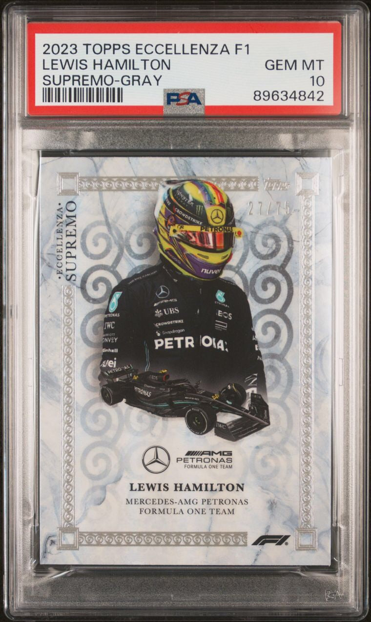 PSA 10 - /75 - Lewis Hamilton - Gray - 2023 Topps Eccellenza F1 - Supremo