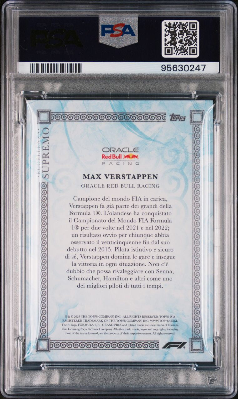 PSA 10 - /49 - Max Verstappen - Blue - 2023 Topps Eccellenza F1 - Supremo