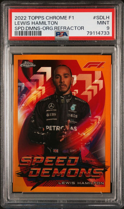 PSA 9 - /25 Lewis Hamilton #SDLH - Orange - 2022 Topps Chrome F1