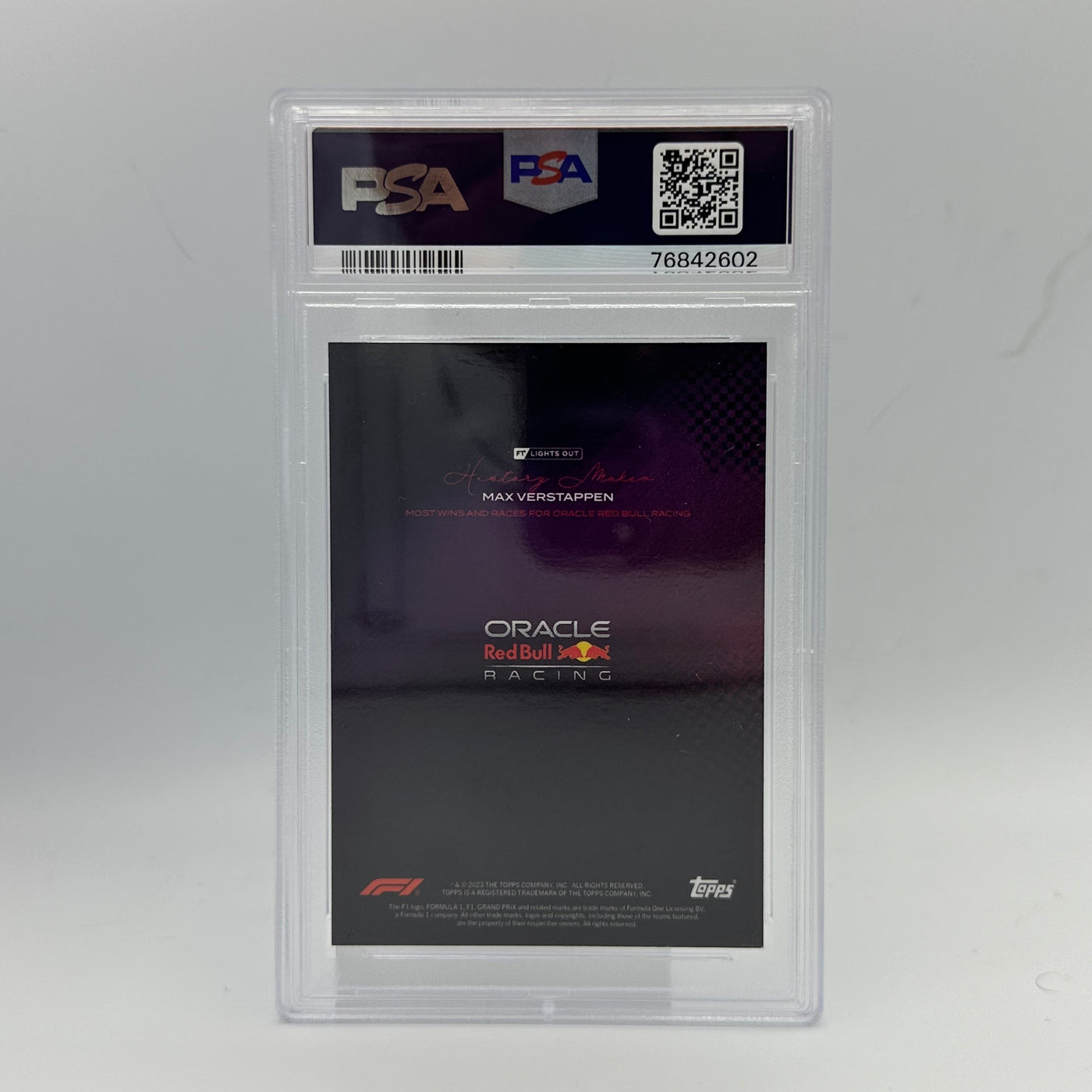 PSA 9 - 048/150 Max Verstappen - History Maker - Most Wins And Races - Pink