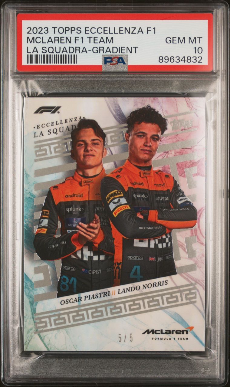 PSA 10 - /5 Norris,Piastri - McLaren F1 Team - Gradient - 2023 Topps Eccellenza La Squadra