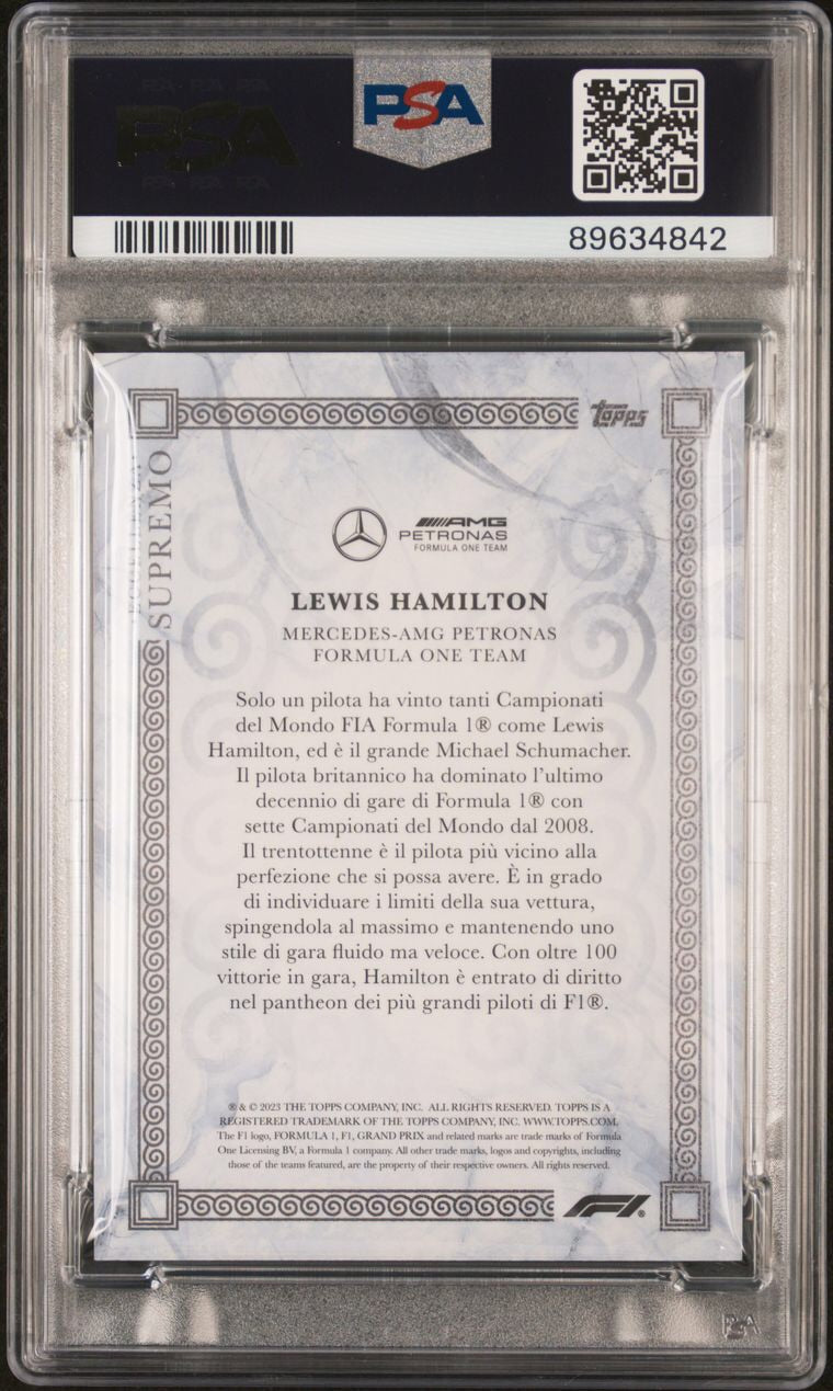 PSA 10 - /75 - Lewis Hamilton - Gray - 2023 Topps Eccellenza F1 - Supremo