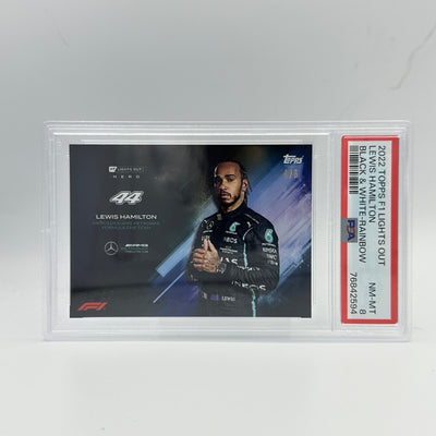 PSA 8 - 4/5 LEWIS HAMILTON - BLACK & WHITE - RAINBOW