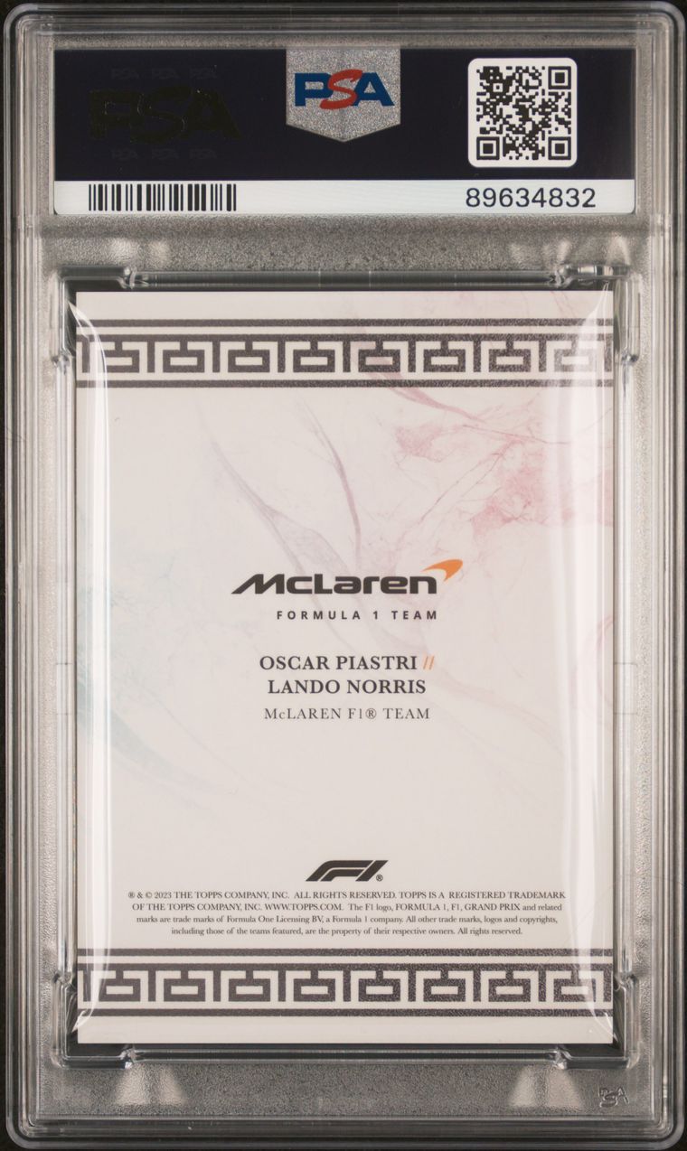 PSA 10 - /5 Norris,Piastri - McLaren F1 Team - Gradient - 2023 Topps Eccellenza La Squadra