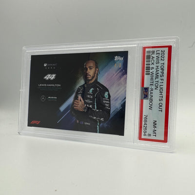 PSA 8 - 4/5 LEWIS HAMILTON - BLACK & WHITE - RAINBOW