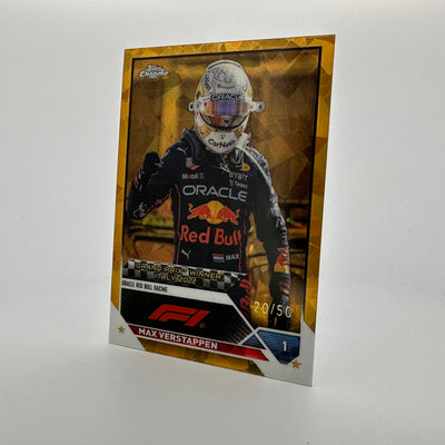 20/50 Gold - Max Verstappen #159 - 2023 Topps Chrome Sapphire