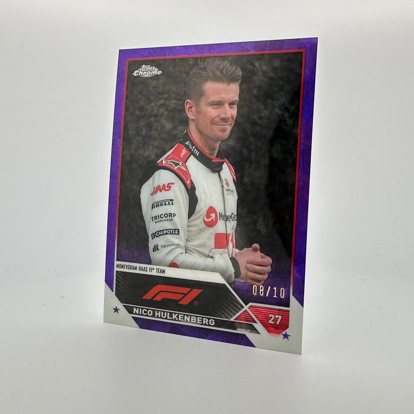 8/10 Purple - Nico Hulkenberg #47 - 2023 Topps Chrome Sapphire