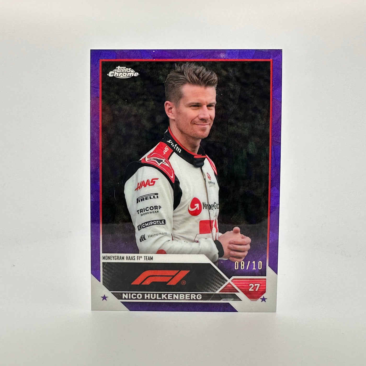 8/10 Purple - Nico Hulkenberg #47 - 2023 Topps Chrome Sapphire