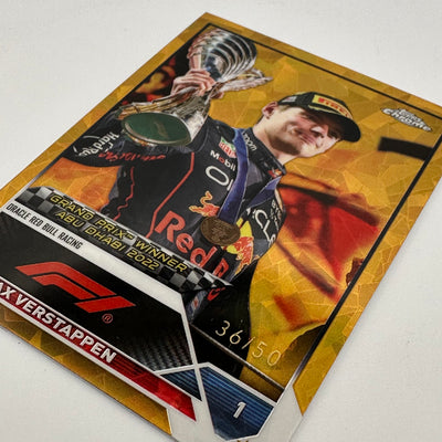 36/50 Gold - Max Verstappen #165 - 2023 Topps Chrome Sapphire