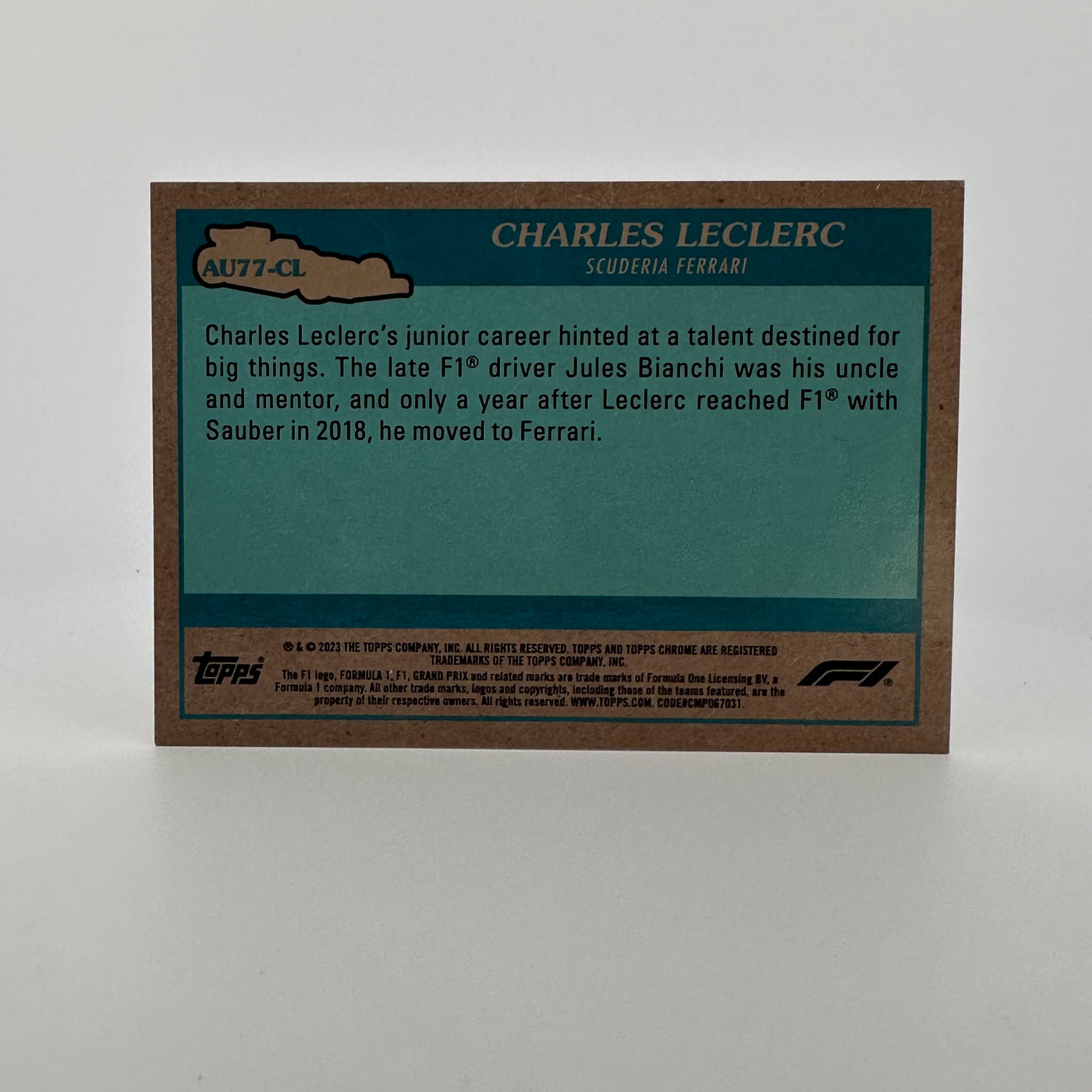 14/25 Orange - Charles Leclerc #AU77-CL - 2023 Topps Chrome