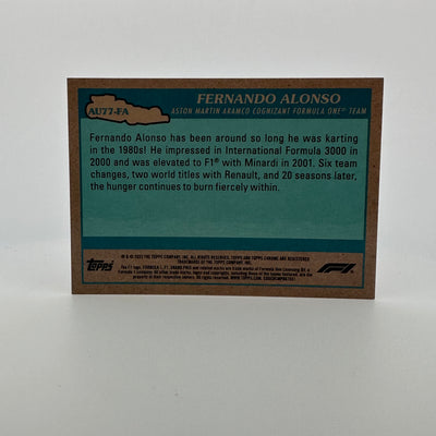 20/25 Orange - Fernando Alonso #AU77-FA - 2023 Topps Chrome