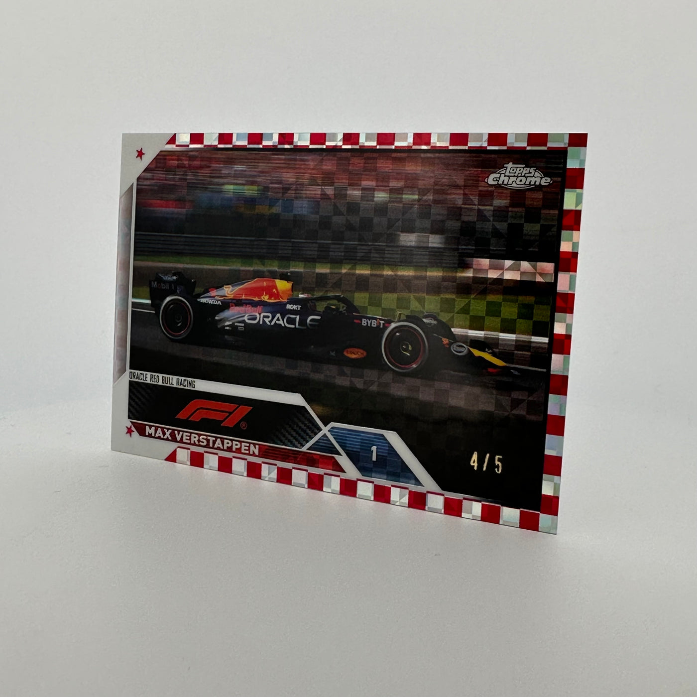 4/5 Red Checkered - Max Verstappen #4 - 2023 Topps Chrome