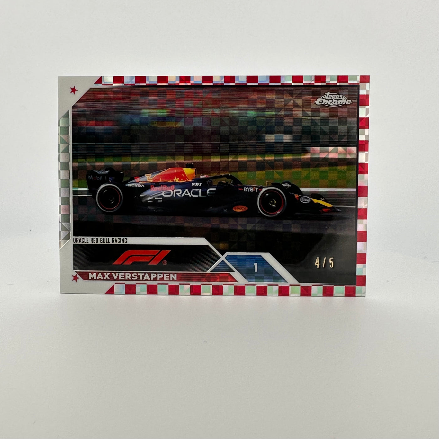 4/5 Red Checkered - Max Verstappen #4 - 2023 Topps Chrome