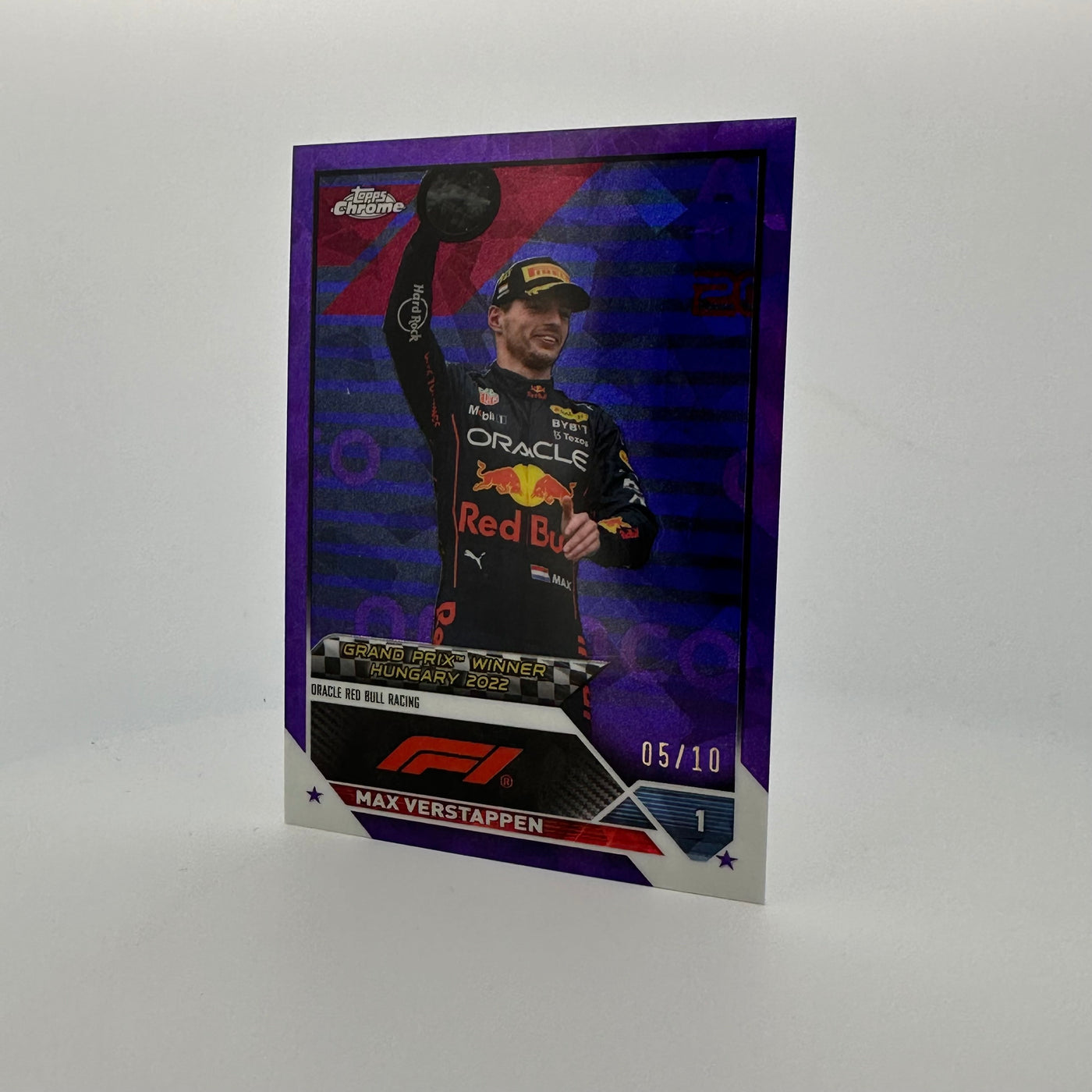 5/10 Purple - Max Verstappen #156 - 2023 Topps Chrome Sapphire