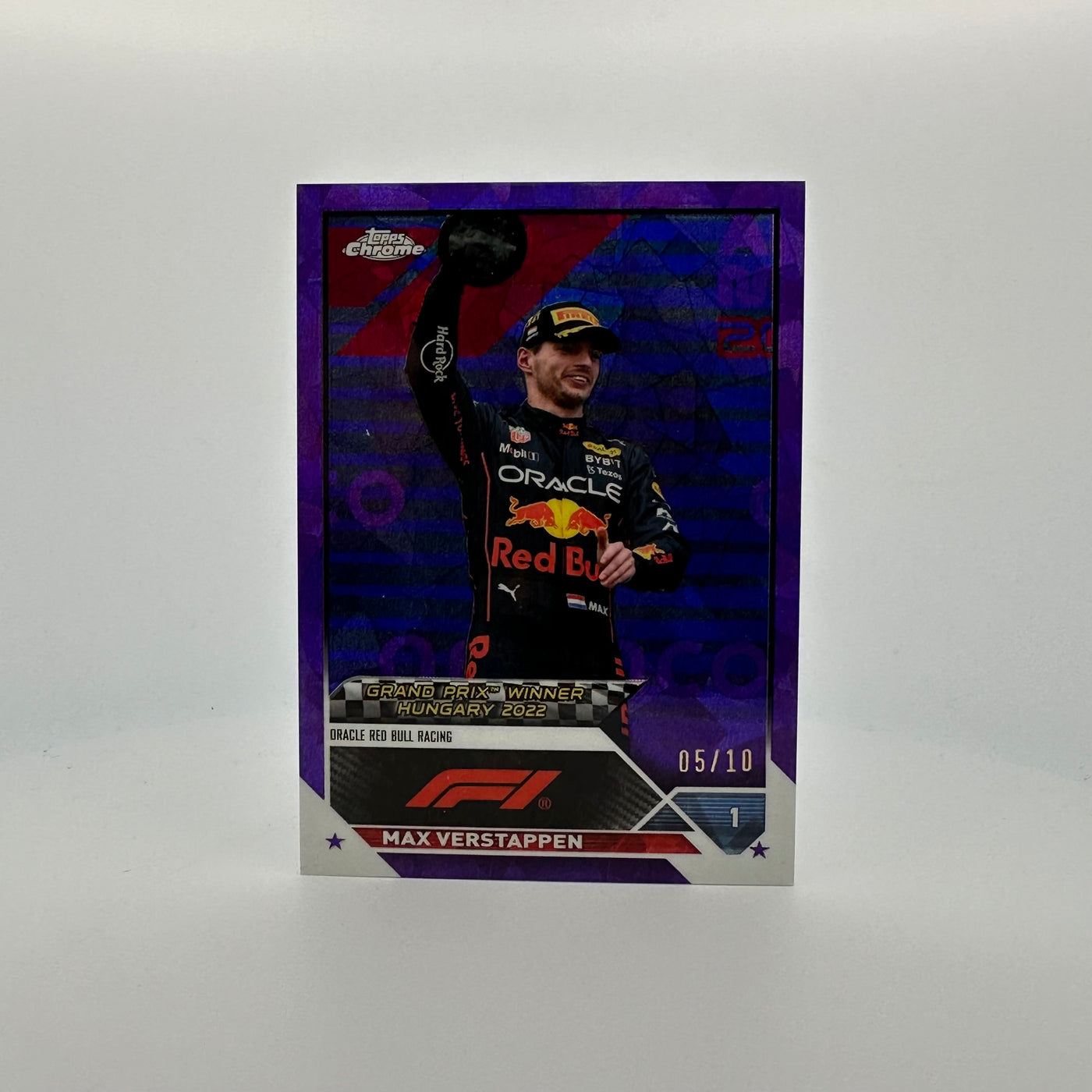 5/10 Purple - Max Verstappen #156 - 2023 Topps Chrome Sapphire