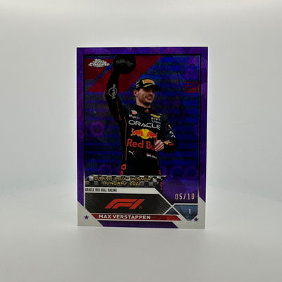 5/10 Purple - Max Verstappen #156 - 2023 Topps Chrome Sapphire