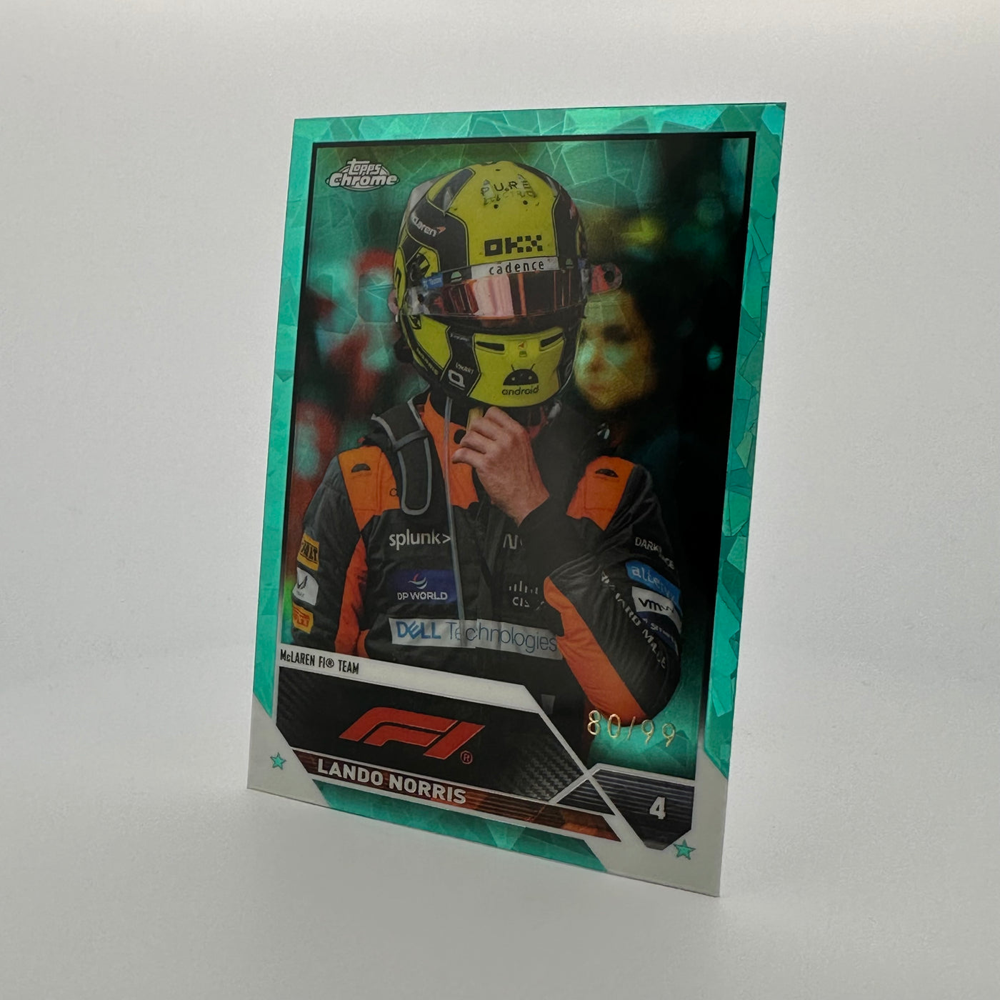 80/99 Lando Norris #26 - Aqua - 2023 Topps Chrome Sapphire