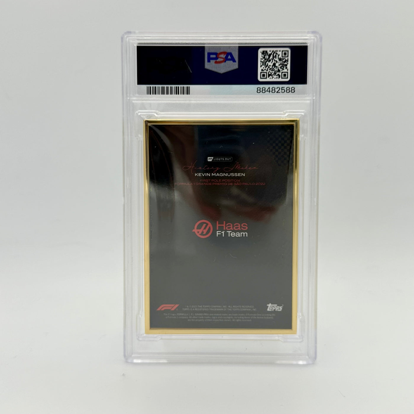 1/1 Gold Frame - Kevin Magnussen - History Maker - 2022 Lights Out - PSA9