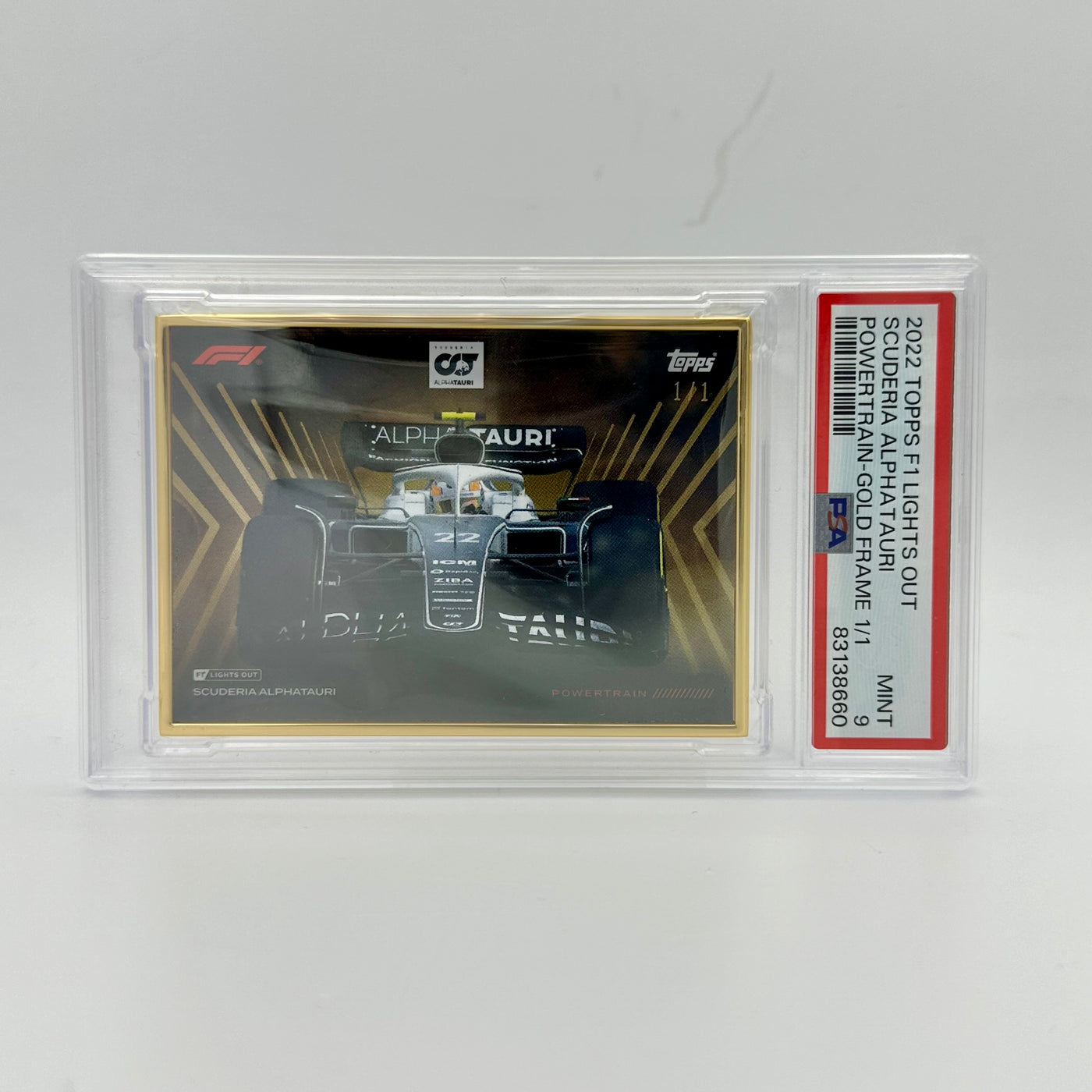 1/1 Gold Frame - Scuderia Alphatauri - Powertrain - 2022 Lights Out - PSA 9