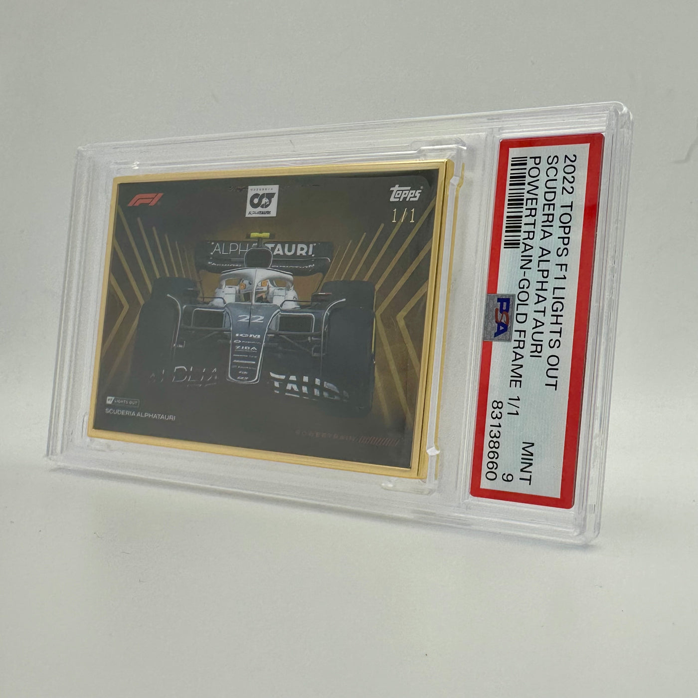 1/1 Gold Frame - Scuderia Alphatauri - Powertrain - 2022 Lights Out - PSA 9