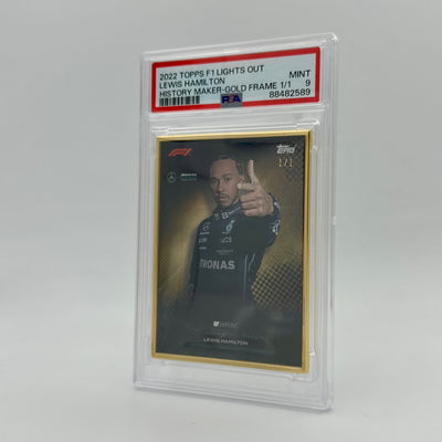 1/1 Gold Frame - Lewis Hamilton - History Maker - 2022 Lights Out - PSA 9