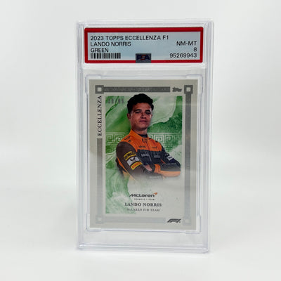 PSA 8 - /99 Lando Norris - Green - 2023 Topps Eccellenza