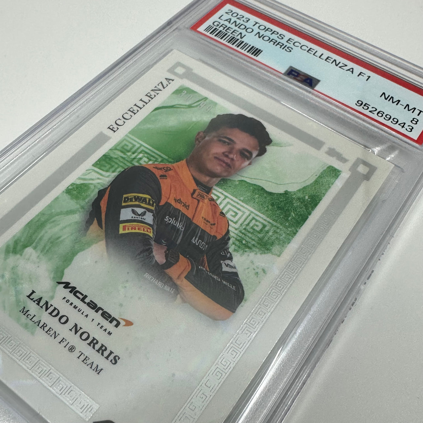 PSA 8 - /99 Lando Norris - Green - 2023 Topps Eccellenza