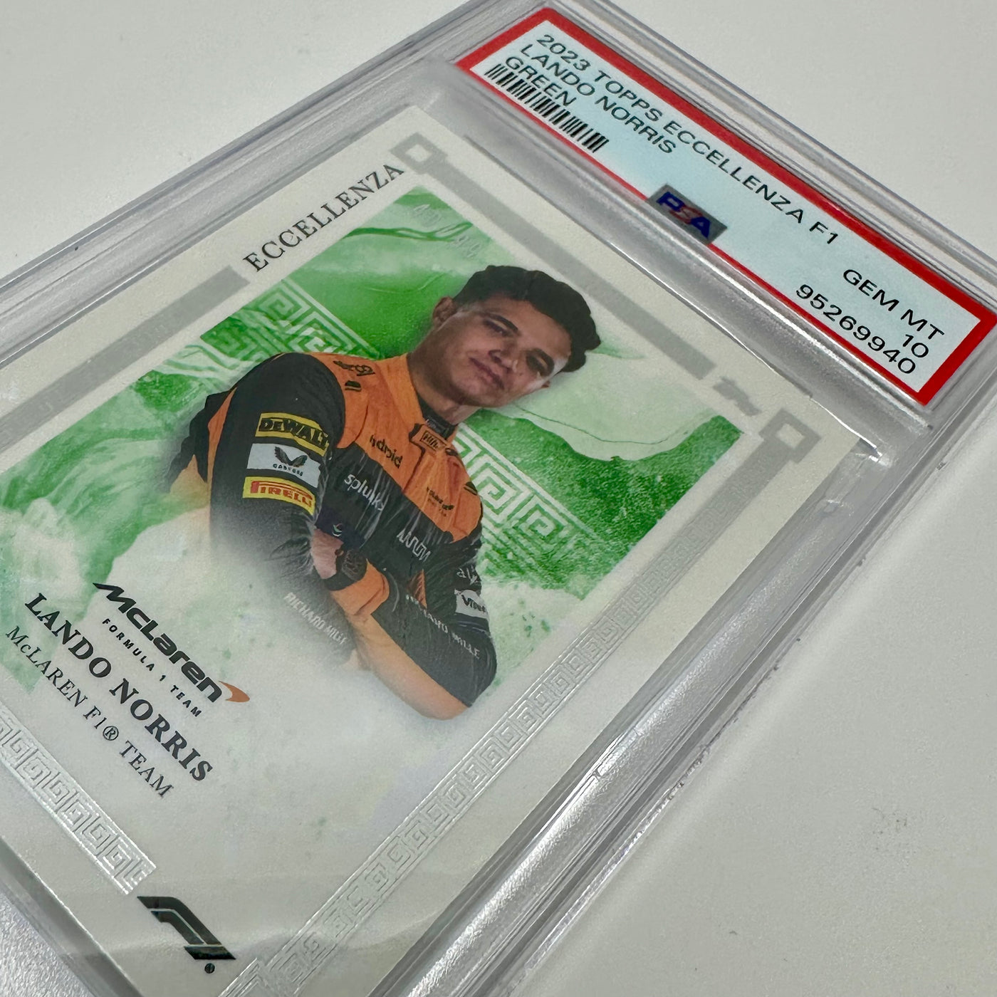 PSA 10 - 40/99 Lando Norris - Green - 2023 Topps Eccellenza