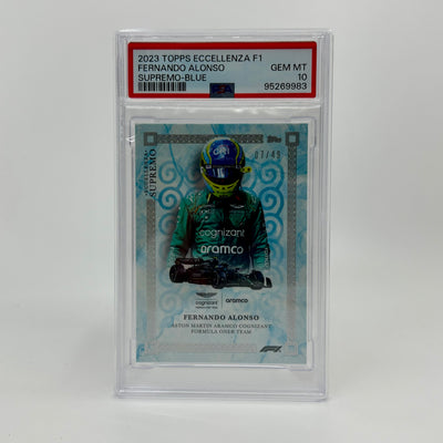 PSA 10 - 07/49 - Fernando Alonso - Blue - 2023 Topps Eccellenza Supremo