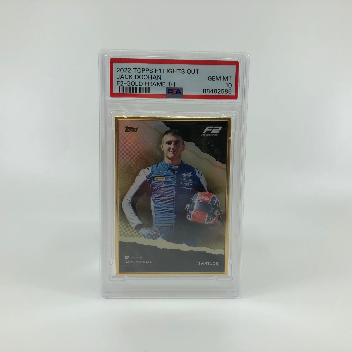 1/1 Gold Frame - Jack Doohan - F2 Driver - 2022 Lights Out - PSA 10