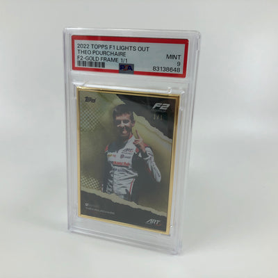 1/1 Gold Frame - Theo Pourchaire - F2 Driver - 2022 Lights Out - PSA 9