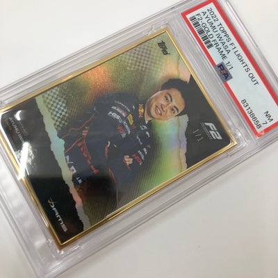 1/1 Gold Frame - Ayumu Iwasa - F2 Driver - 2022 Lights Out - PSA 7