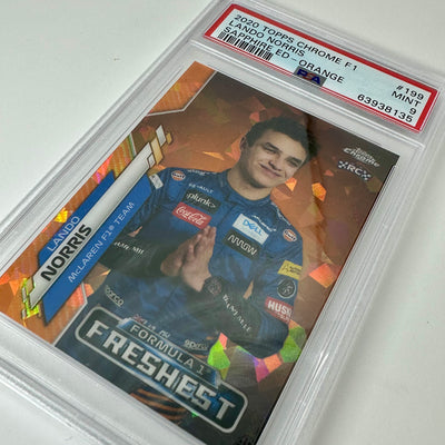 PSA 9 - 12/25 Lando Norris #199 - Freshest - 2020 Chrome Sapphire Orange