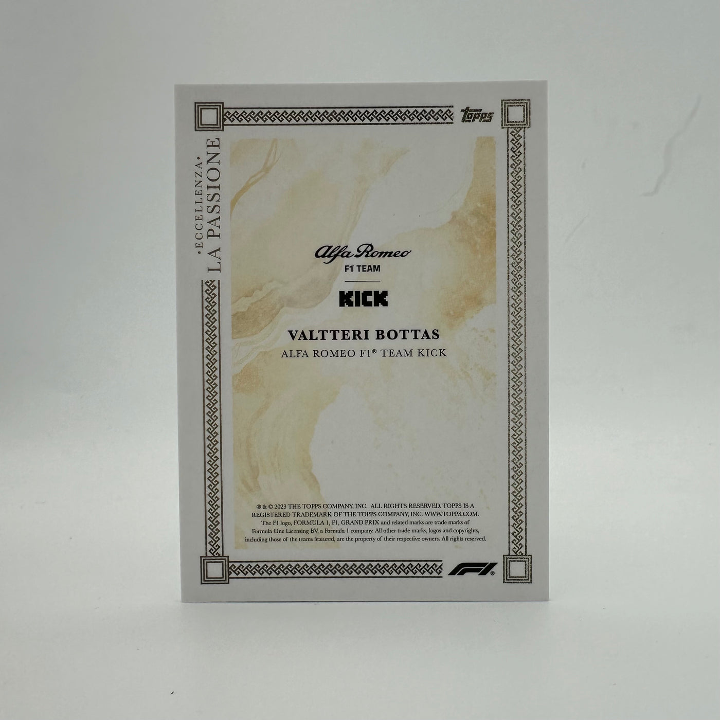 1/1 Gold Valteri Bottas - 2023 Topps Eccellenza La Passione