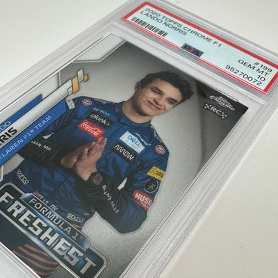 PSA 10 - Lando Norris #199 - 2020 Topps Chrome F1 - F1's Freshest - Rookie Card